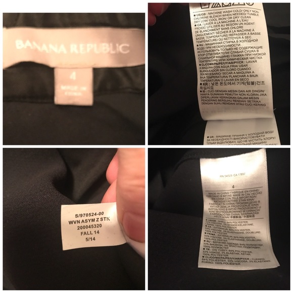 Banana Republic Black Boucle Side Zip Skirt-4 - Picture 8 of 8